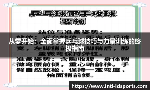 从零开始：全面掌握乒乓球技巧与力量训练的终极指南